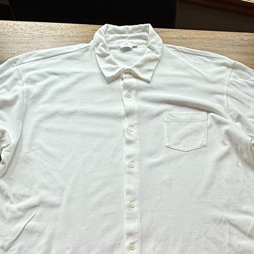 Sunspel Men's Riviera button-down mesh shirt XXL